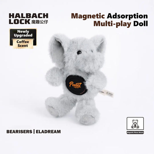 ELADREAM Magnetic Plush Phone Stand with HALBACHLOCK Technology – Cute Desk Phone Holder & Christmas Gift Zilvex