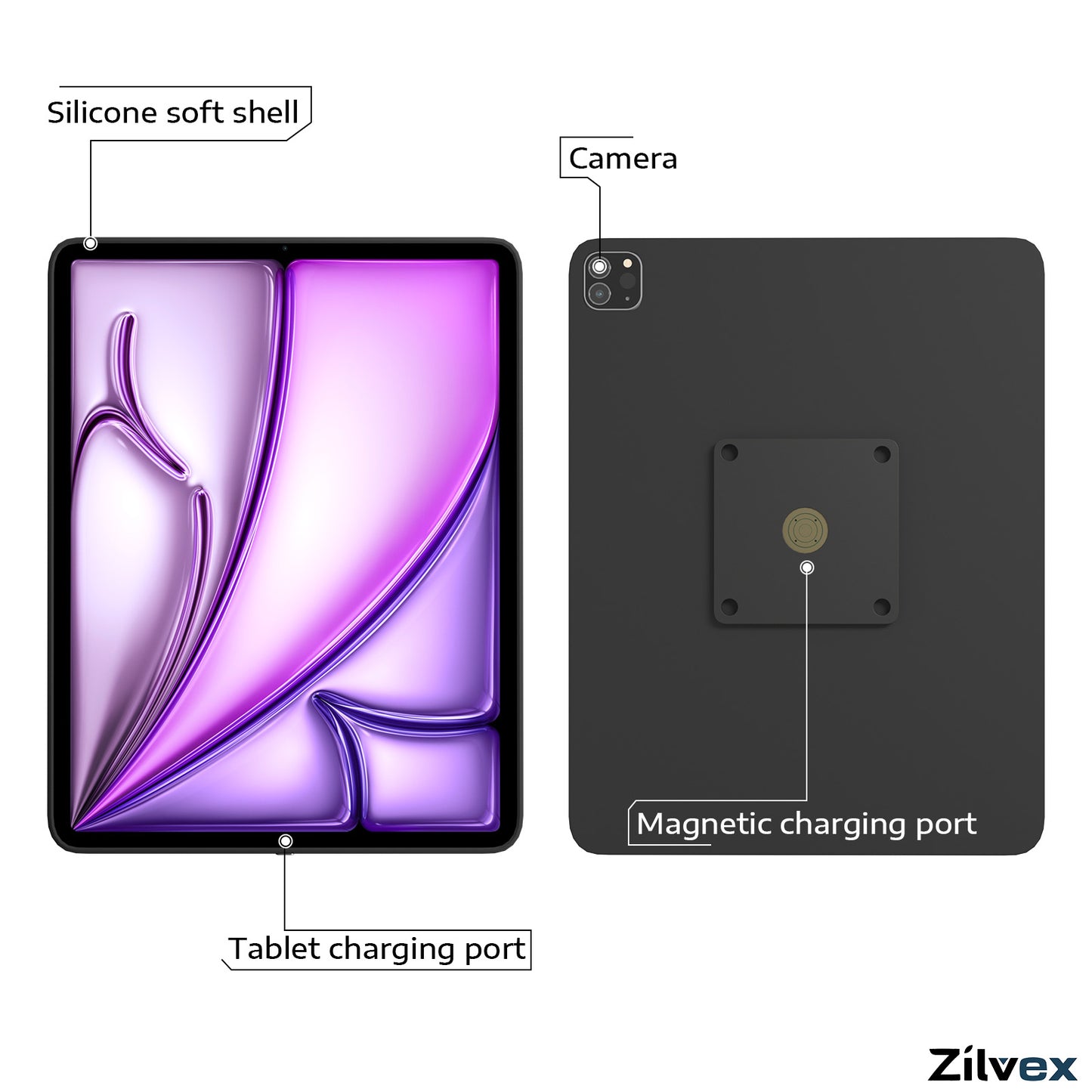 18W fast charging magnetic tablet desktop stand for the full range of ipad,adjustable metal stand with 360° rotation 我的商店