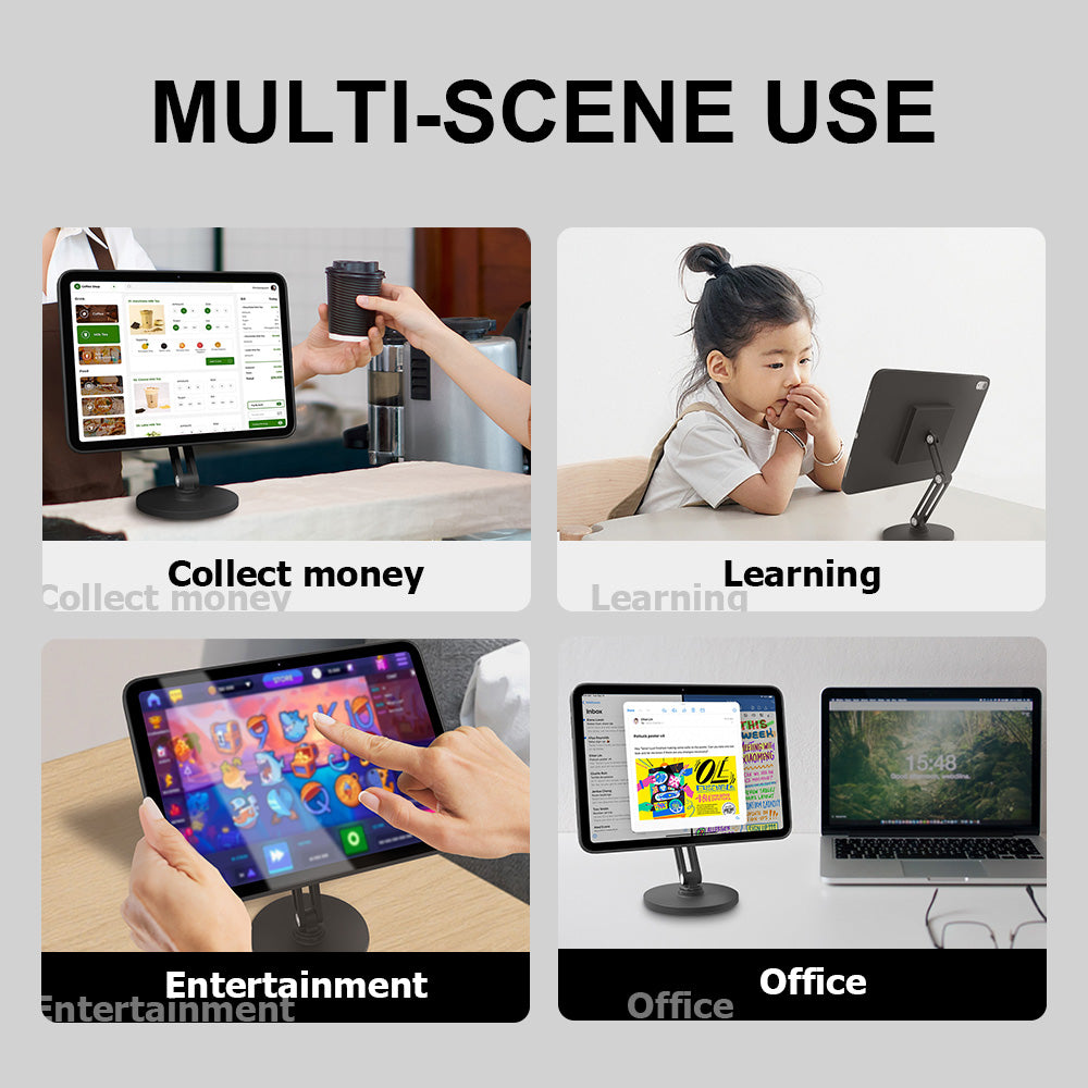 18W fast charging magnetic tablet desktop stand for the full range of ipad,adjustable metal stand with 360° rotation 我的商店