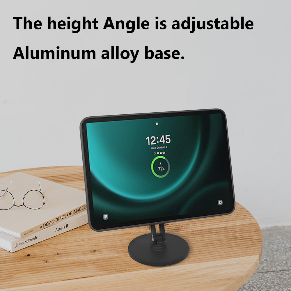 18W fast charging magnetic tablet desktop stand for the full range of Samsung tablets,adjustable metal stand with 360° rotation Zilvex