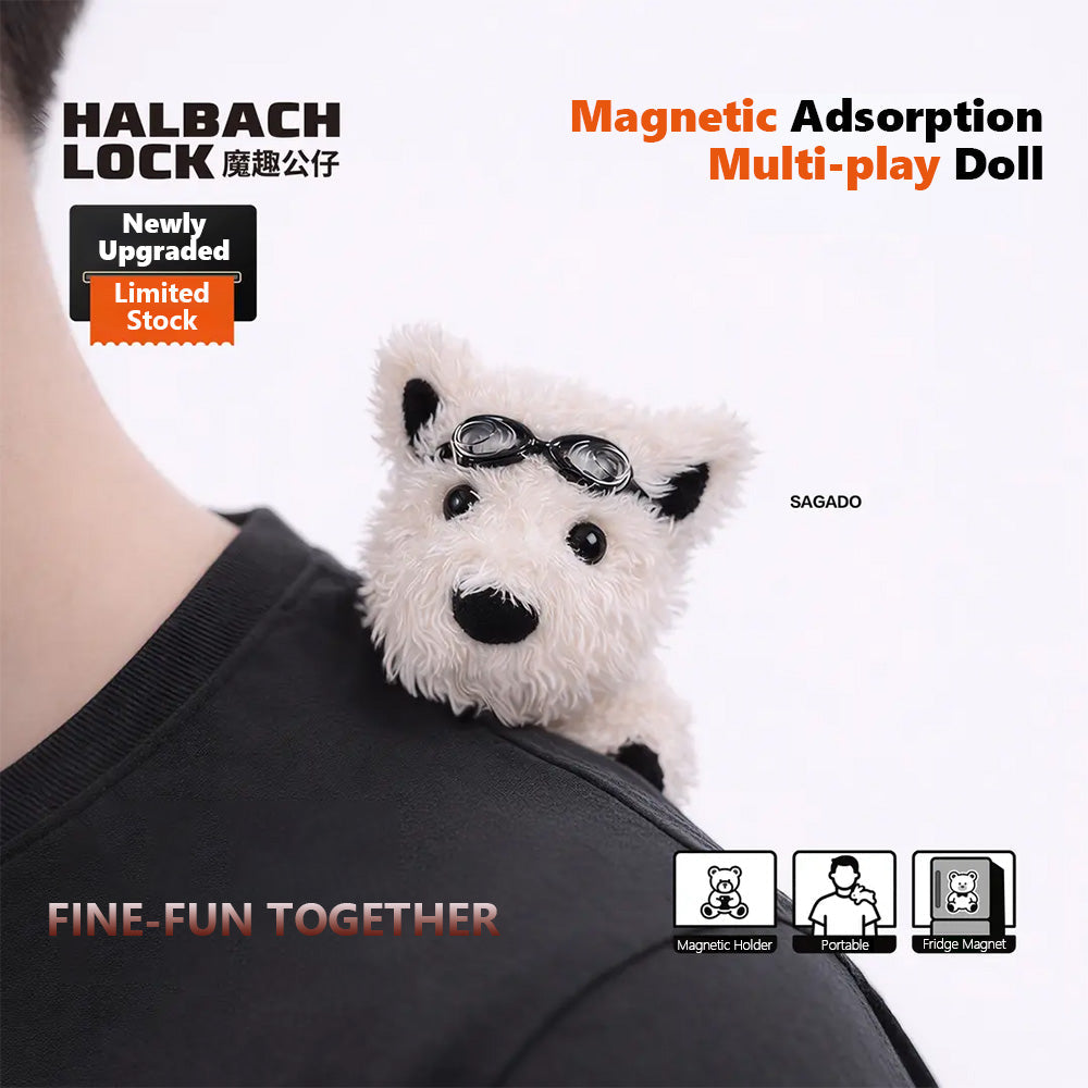SAGADO Plush Mini Magnetic Phone Stand with HALBACHLOCK Strong Magnetic Hold – Cute Healing Desk Gift & Portable Phone Holder Zilvex