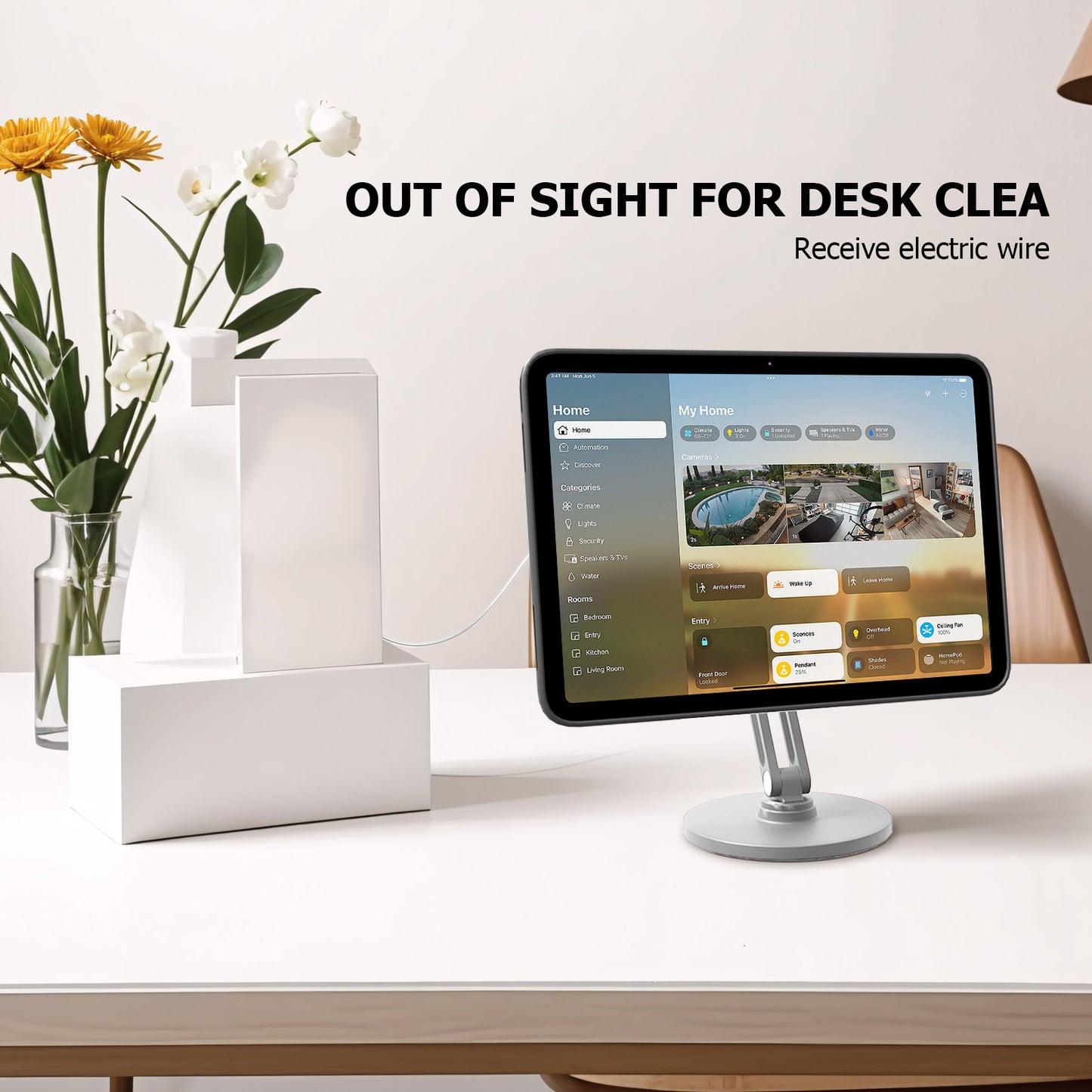 Tablet Holder with Magnetic Charging Case for iPad, 15-18W Fast Charger and Multi-Angle Adjustment 我的商店