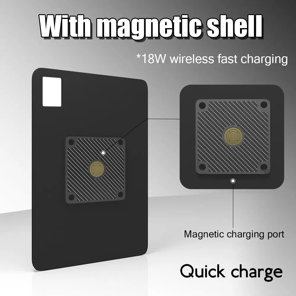 POE For Lenovo P12 Tablet 12.7 inch Stand, Wall Mount Lenovo P12 Tablet Stand 18W Fast Charging Magnetic Wireless Rotatable - Zilvex