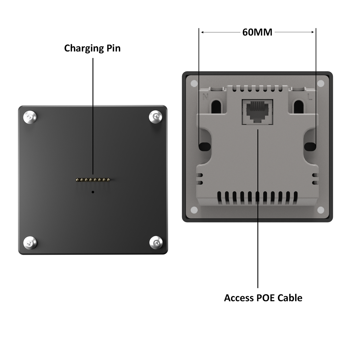 POE Magnetic Wall Mount with Charging Tablet holder for Samsung Galaxy Tab S9 Plus 12.4 wall charging station smart home Zilvex