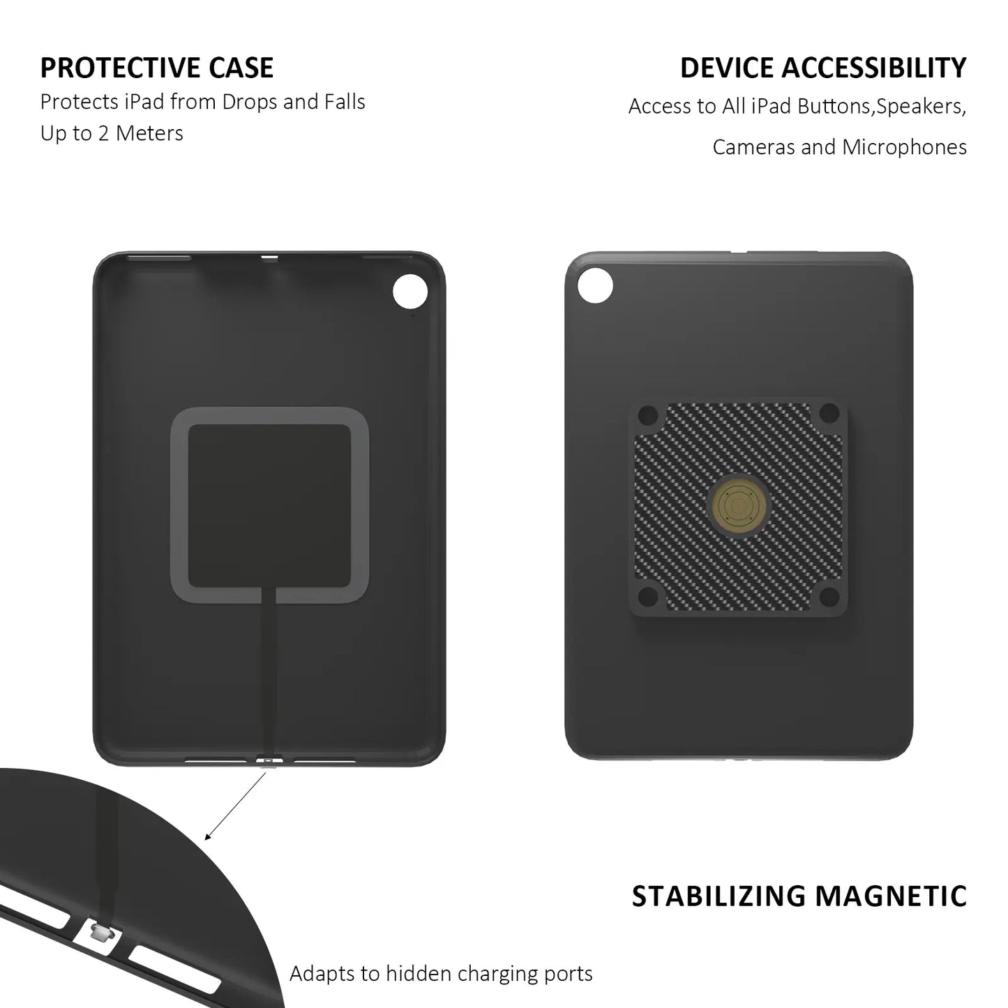 For IPAD MINI6 mini7 Wall Mount iPad Stand 18W Fast Charging Magnetic Wireless Aluminum Rotatable Design stand - Zilvex