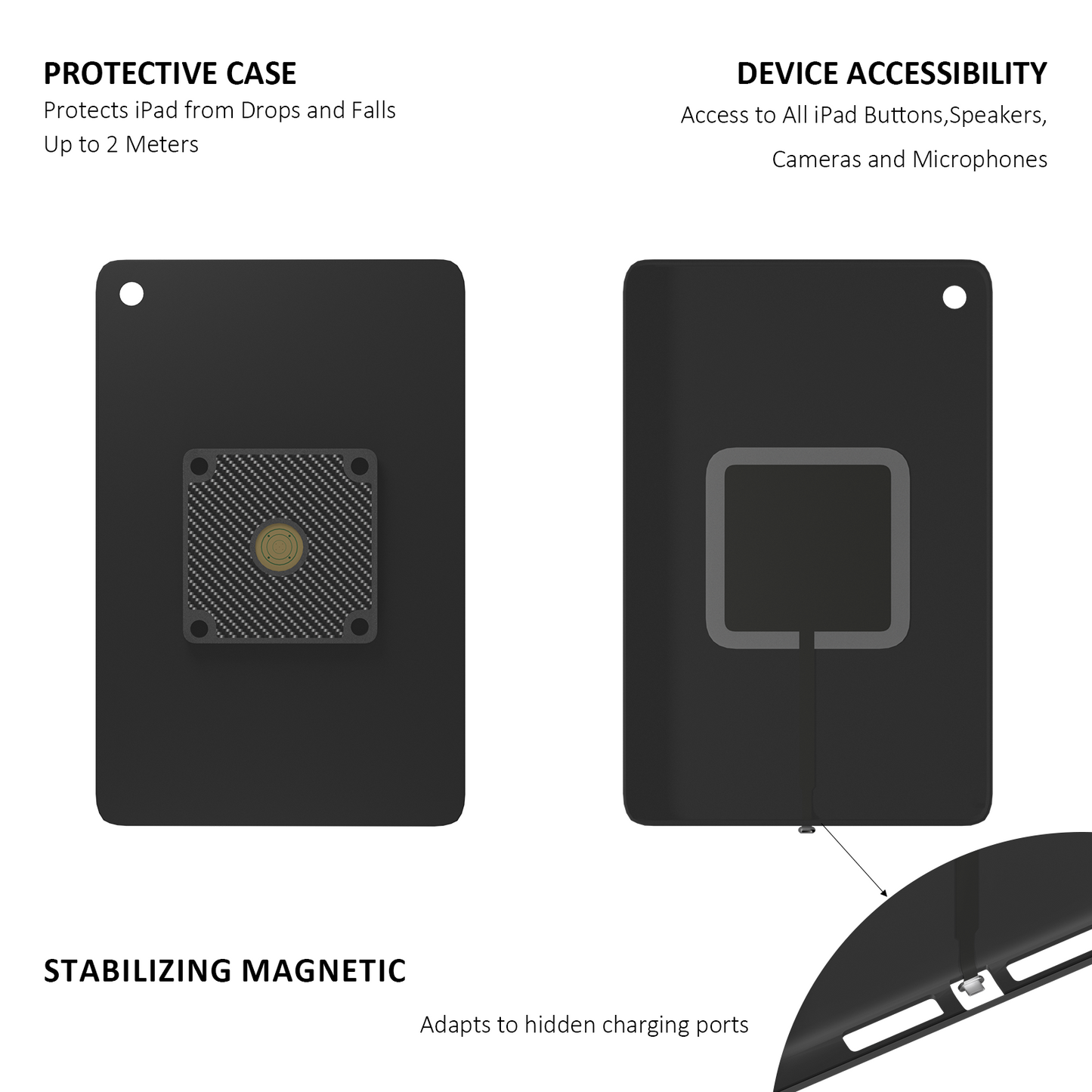 For Samsung Galaxy Tab A9+ 11 inch Stand, Wall Mount A9 Plus Tablet Stand 18W Fast Charging Magnetic Wireless Rotatable Design Zilvex