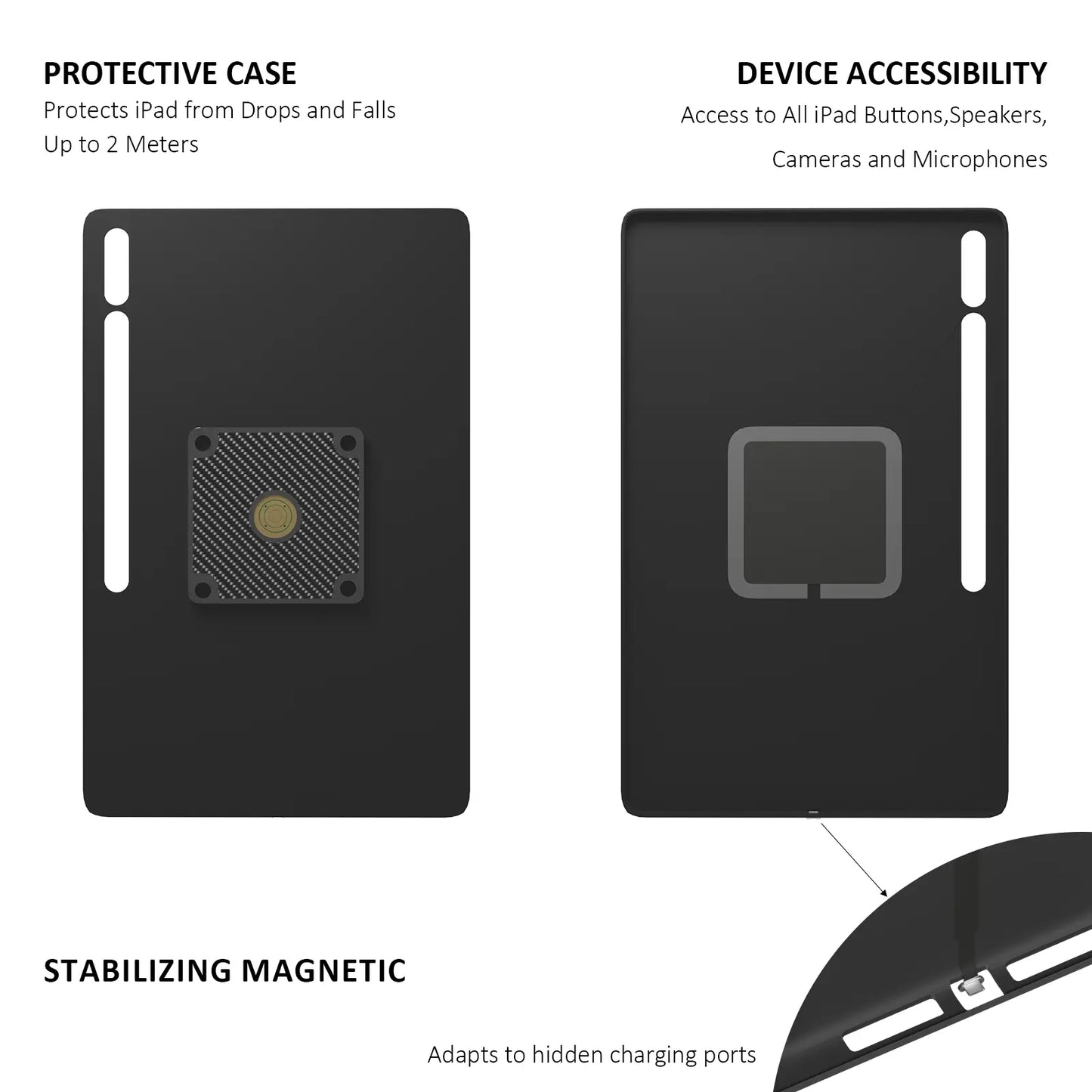POE For Samsung Galaxy Tab S9 FE PLUS 12.4 inch Stand Wall Mount Tablet Stand 18W Fast Charging Magnetic Wireless Rotatable