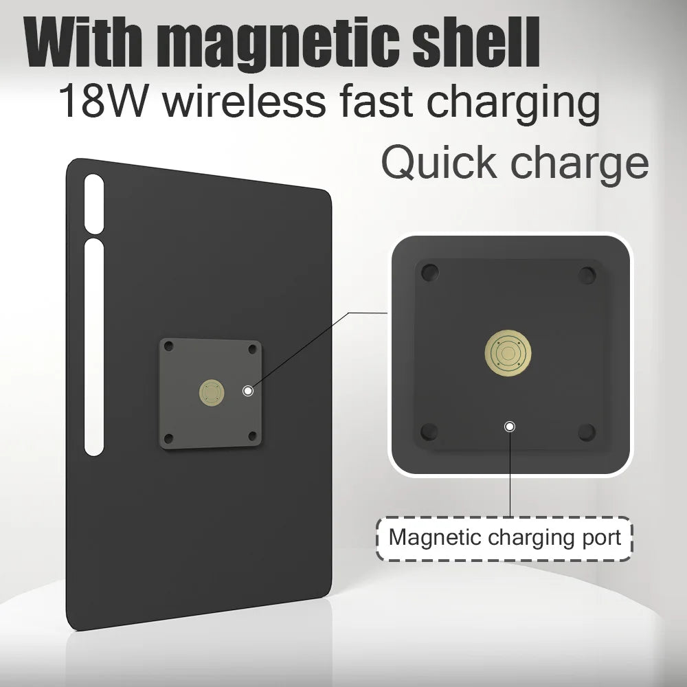 Tablet holder for Samsung Galaxy Tab S9 Plus 12.4 wall charging station smart home Magnetic wireless charging ipad holder Zilvex