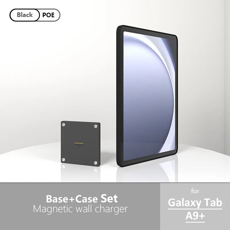 POE Wall Mount Charger for Samsung Galaxy Tab A9 | A9+ S9 Magnetic Stand, 18W Fast Wireless Charging Dock, Smart Home/Office