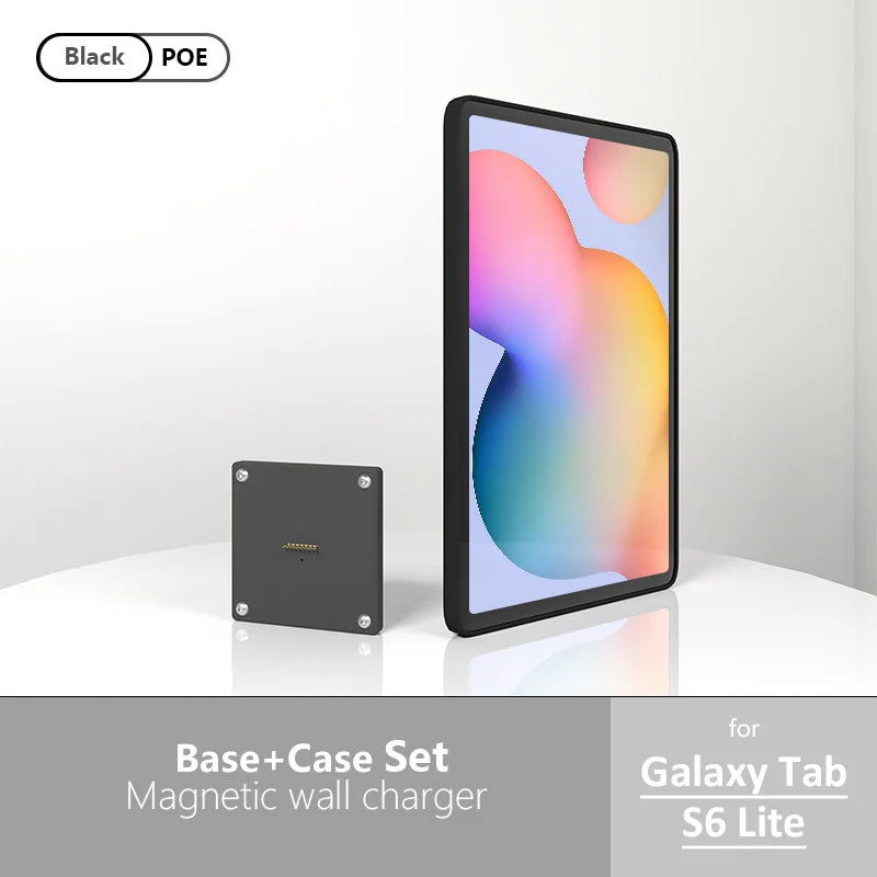 POE Wall Mount Charger for Samsung Galaxy Tab A9 | A9+ S9 Magnetic Stand, 18W Fast Wireless Charging Dock, Smart Home/Office