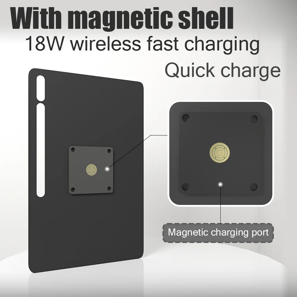 POE Magnetic Wall Mount with Charging Tablet holder for Samsung Galaxy Tab S9 Plus 12.4 wall charging station smart home Zilvex