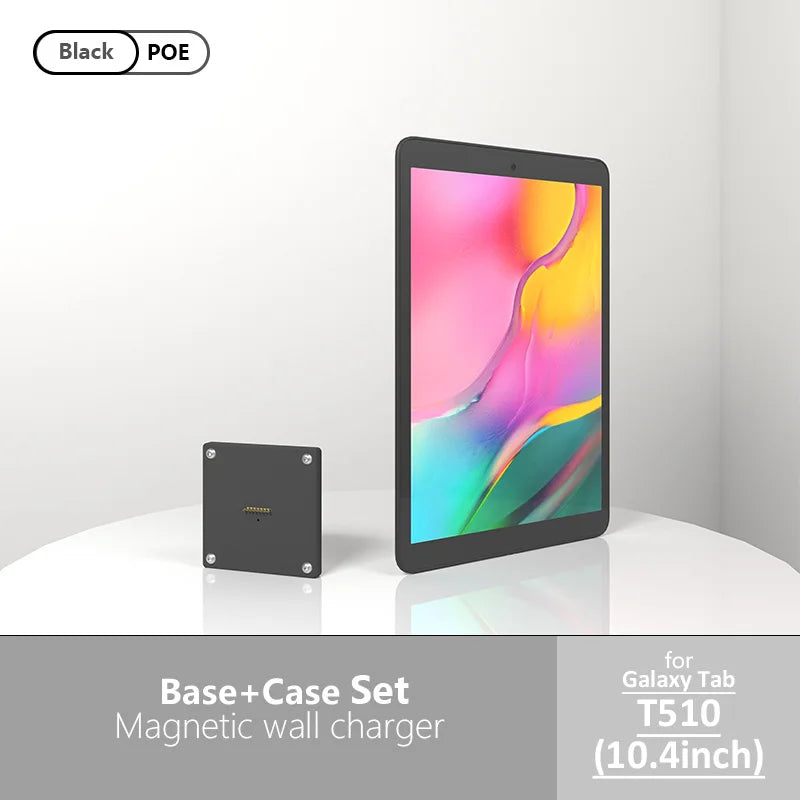 POE Wall Mount Charger for Samsung Galaxy Tab A9 | A9+ S9 Magnetic Stand, 18W Fast Wireless Charging Dock, Smart Home/Office