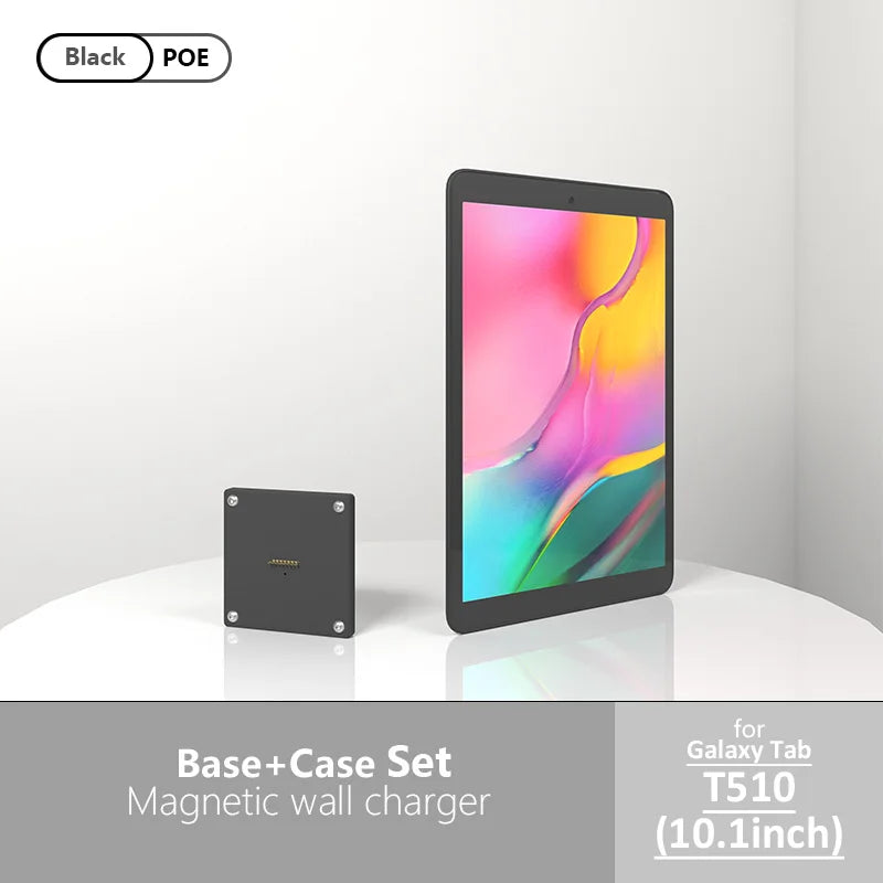 POE Wall Mount Charger for Samsung Galaxy Tab A9 | A9+ S9 Magnetic Stand, 18W Fast Wireless Charging Dock, Smart Home/Office