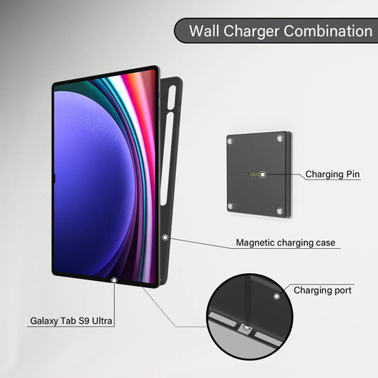 For 14.6-inch Samsung Galaxy Tab S9 Ultral Magnetic Wall Charger Tablet Accessory for Office or Home Tablet Stand emonita Zilvex