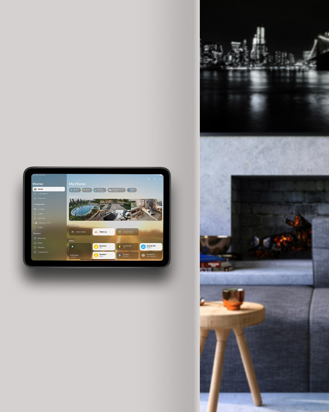 smart home tablet mount, tablet charging station, magnetic tablet mount, iPad wall dock