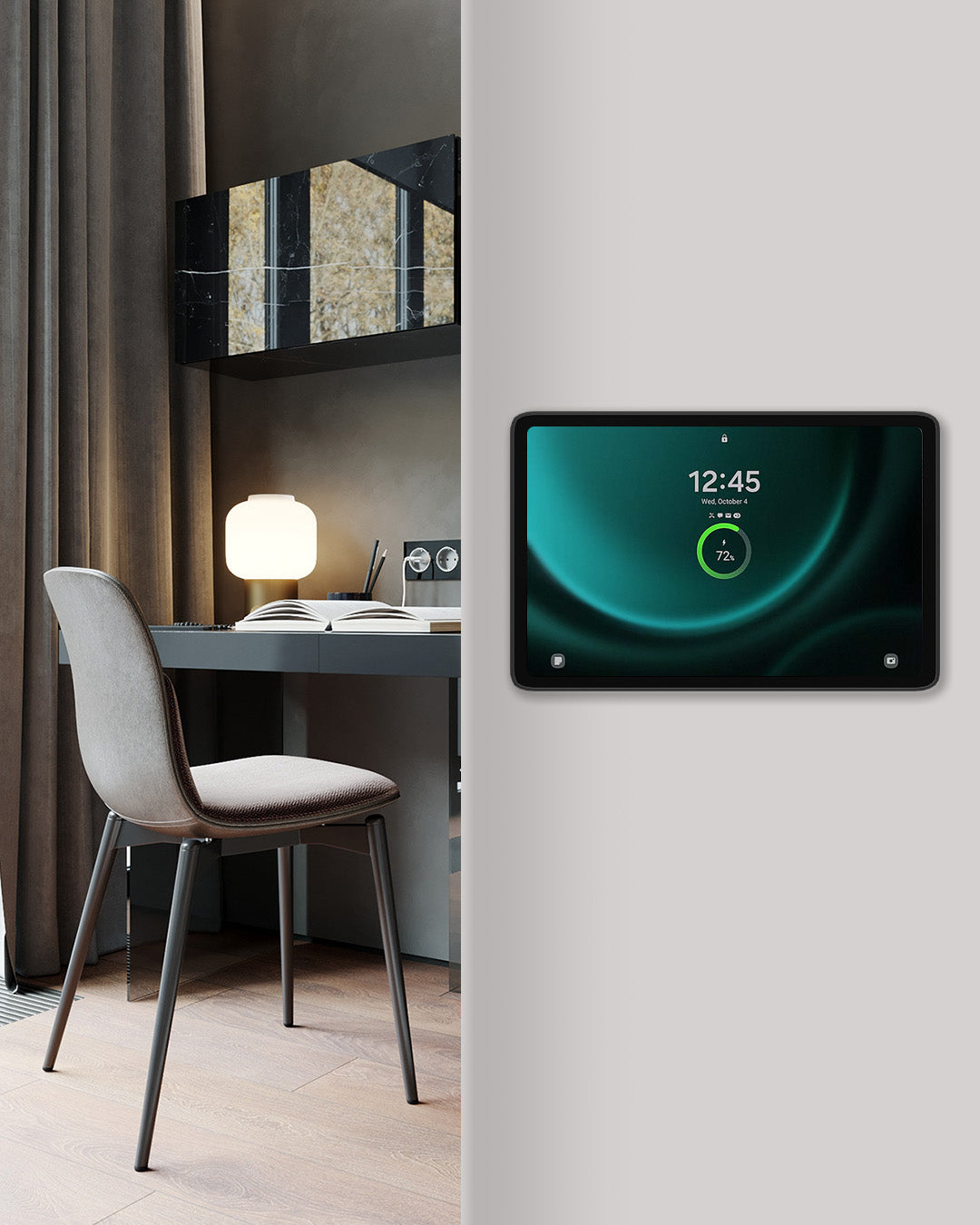 tablet wall bracket, magnetic charging dock, TPU tablet case, tablet mount with USB-C charging