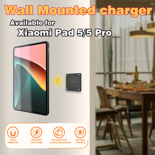 Magnetic Wall Mount with Charging Case for xiaomi pad 5 Upgraded 18W Quick Charge Strong Magnets in-Wall emonita 