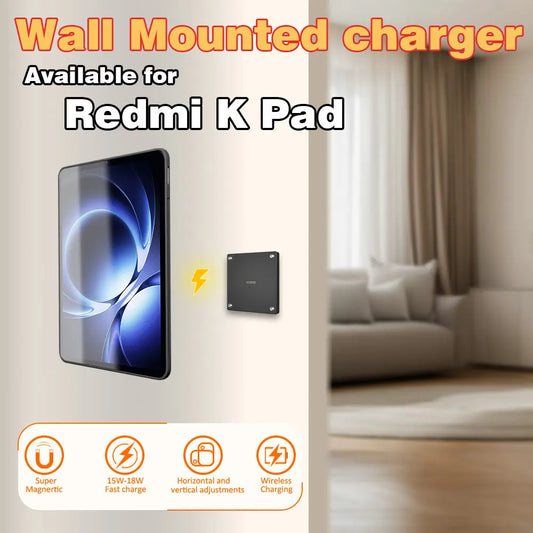 Magnetic Wall Mount with Charging Case for xiaomi Redmi K Pad 8.8inch 18W Quick Charge Strong Magnets  in-Wall