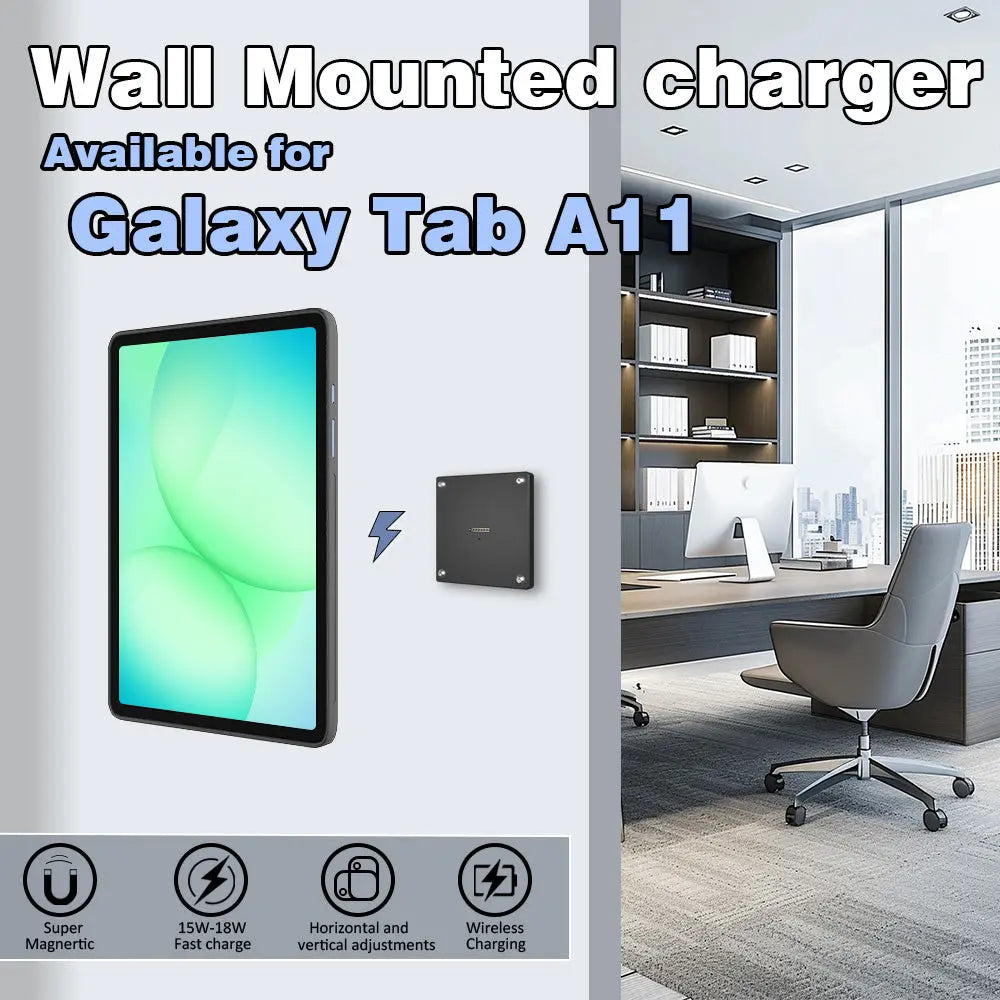 Tablet holder for Samsung Galaxy Tab A11-8.7 Inch wall charging station smart home  Magnetic wireless charging Pad holder Zilvex