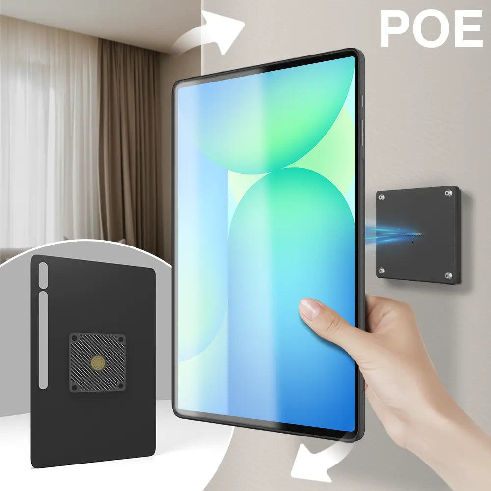 POE Tablet holder for Samsung Galaxy Tab S10 FE Plus 13.1Inch full range wall charging station Wall mounted charging Smart - Zilvex