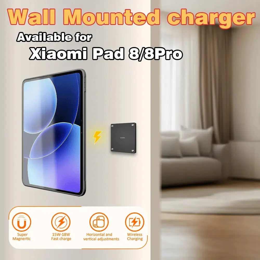 Magnetic Wall Mount with Charging Case for xiaomi pad 8/8 pro 18W Quick Charge Strong Magnets  in-Wall zilvex Zilvex