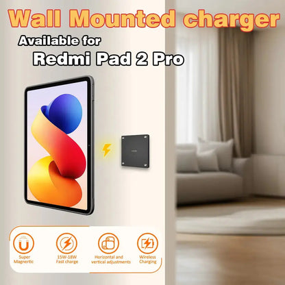 Magnetic Wall Mount with Charging Case for Redmi Pad 2 Pro 18W Quick Charge Strong Magnets  in-Wall Zilvex