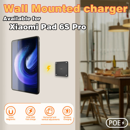 POE Magnetic Wall Mount with Charging Case for xiaomi pad 6s pro Upgraded 18W Quick Charge Strong Magnets in Wall Zilvex