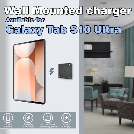 For 14.6-inch Samsung Galaxy Tab S10 Ultra Magnetic Wall Charger Tablet Accessory for Office or Home Tablet Stand Zilvex