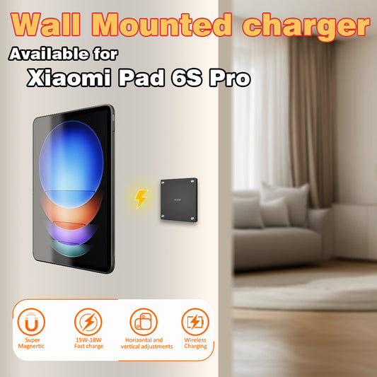 Magnetic Wall Mount with Charging Case for xiaomi pad 6s pro Upgraded 18W Quick Charge Strong Magnets in Wall zilvex
