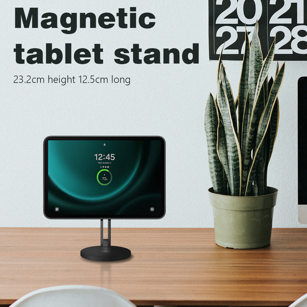 18W fast charging magnetic tablet desktop stand for the full range of Samsung tablets,adjustable metal stand with 360° rotation Zilvex