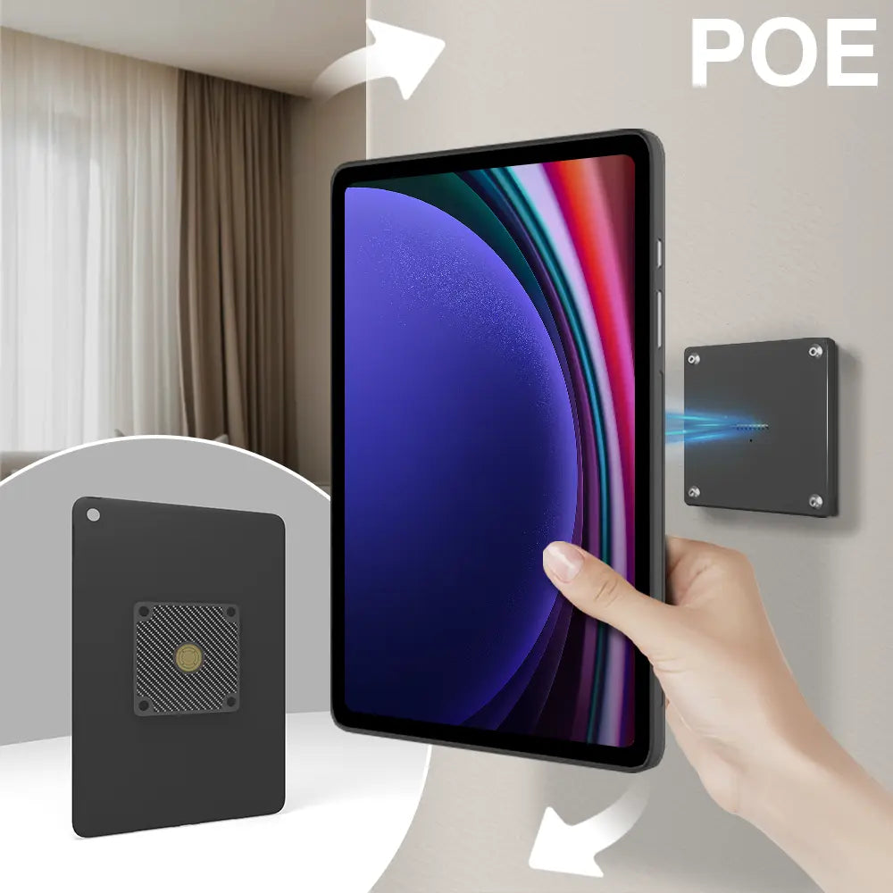 POE Magnetic Wall Mount with Charging Tablet holder for Samsung Galaxy Tab S9 Plus 12.4 wall charging station smart home