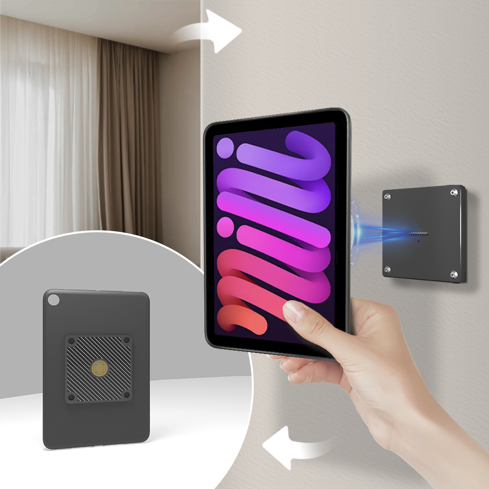 For IPAD MINI6 mini7 Wall Mount iPad Stand 18W Fast Charging Magnetic Wireless Aluminum Rotatable Design stand