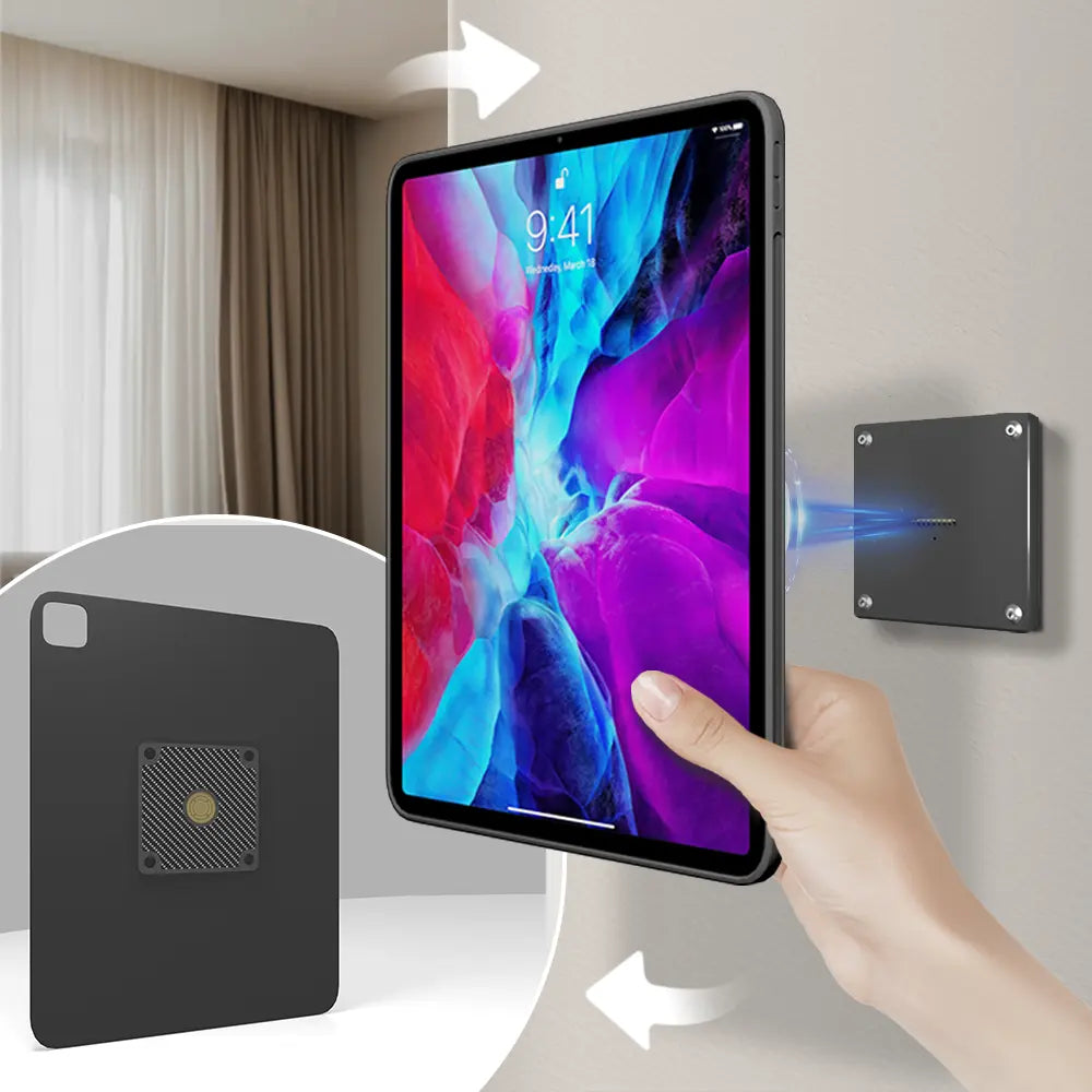 Magnetic Wall Mount with Charging Case 18W Fast Charging Magnetic Wireless Aluminum Rotatable Design for ipad Pro 11 Inch stand - Zilvex