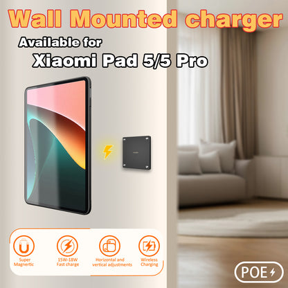 POE Wall Mount Charging for Xiaomi Pad 5/5 Pro  Pad Wall Station Wireless Charging Office Electronics Tablet Pad Stand Zilvex