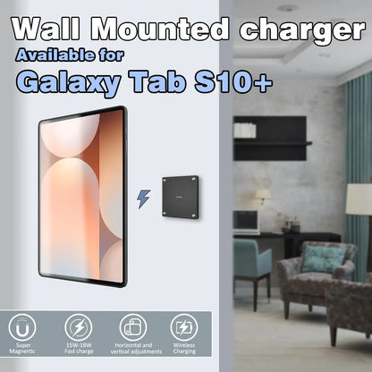 Tablet holder for Samsung Galaxy Tab S10 Plus 12.4 wall charging station smart home  Magnetic wireless charging ipad holder - Zilvex