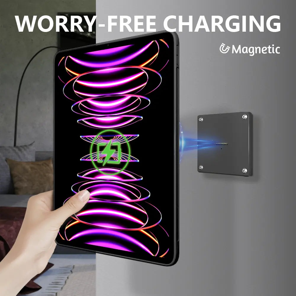 iPad Tablets Stand Wall Mount Charger Wireless Charging Holder Adapter For iPad Pro 12.9 Inch With Strong Magnetic - Zilvex