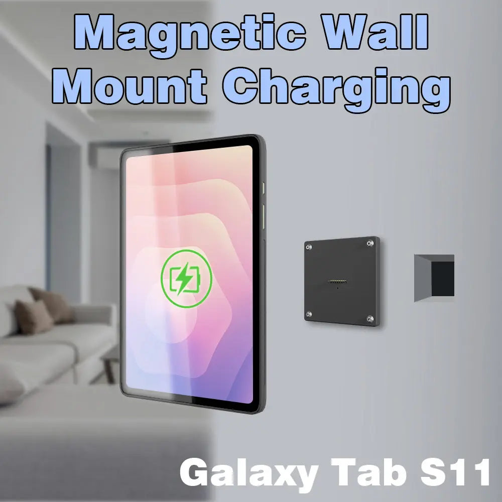 Tablet holder for Samsung Galaxy Tab S11-11 Inch wall charging station smart home  Magnetic wireless charging Pad holder - Zilvex