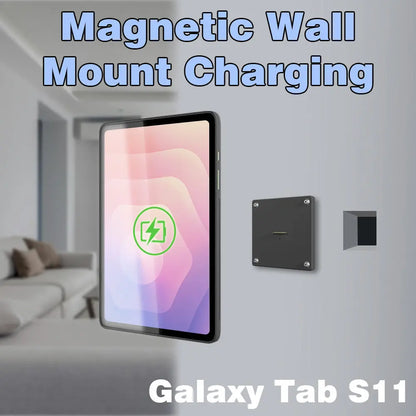 Tablet holder for Samsung Galaxy Tab S11-11 Inch wall charging station smart home  Magnetic wireless charging Pad holder - Zilvex