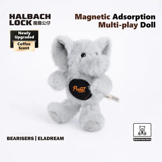 ELADREAM Magnetic Plush Phone Stand with HALBACHLOCK Technology – Cute Desk Phone Holder & Christmas Gift