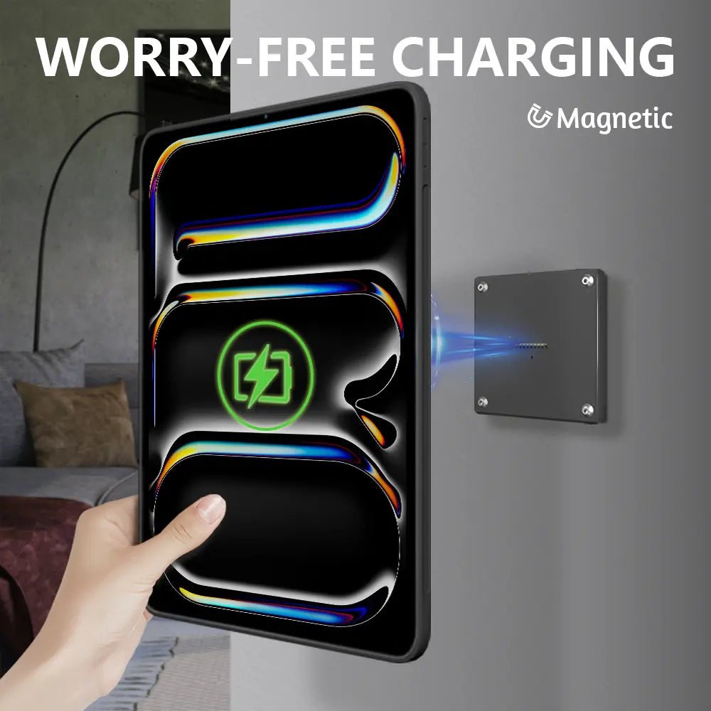 Wall Mount Fast Charger Tablet Magnetic for iPad Pro 13-in.(M4)  Supply 18W iPad stand Pro 13-in - Zilvex