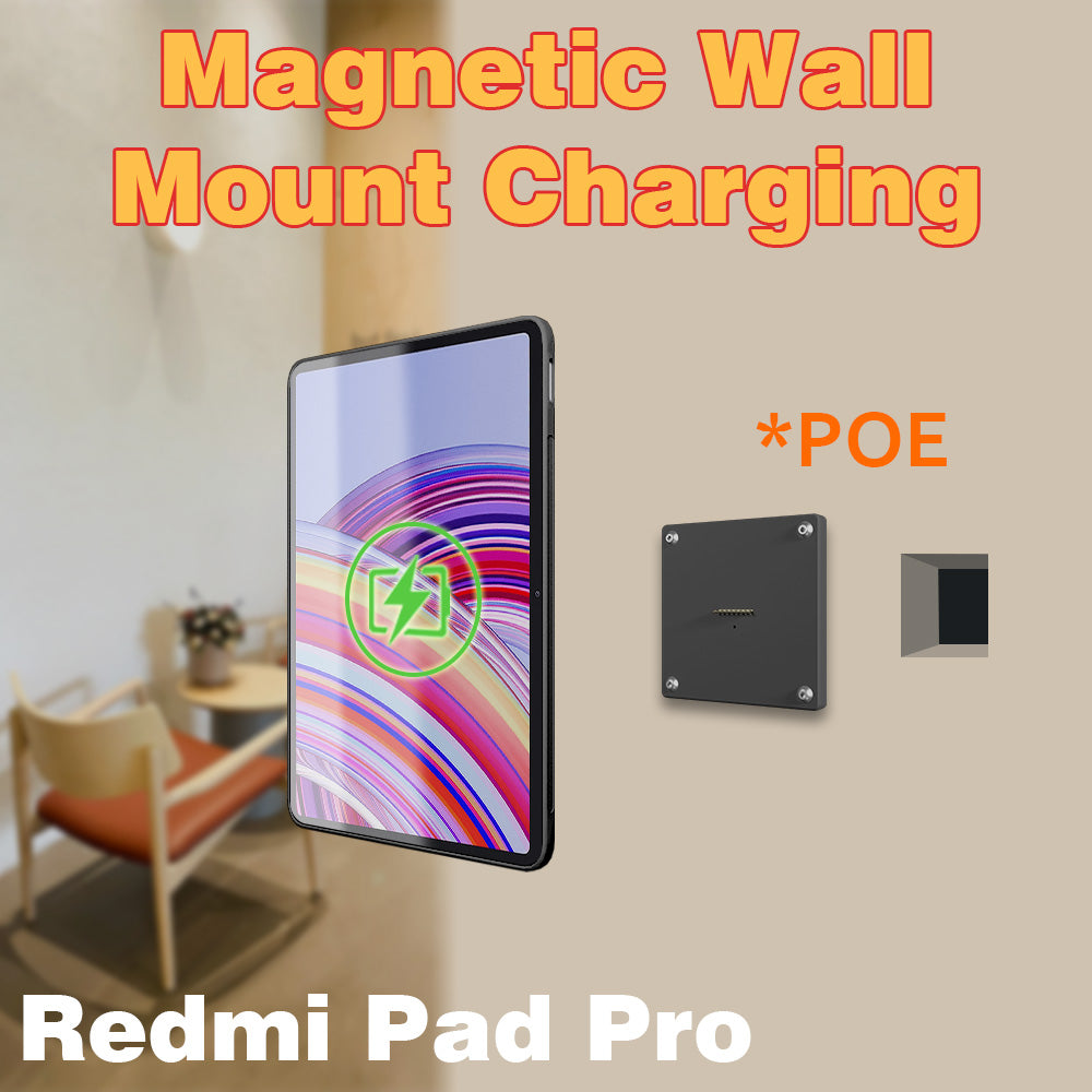 POE Wall Mount Charging for Redmi Pad Pro Wall Station Wireless Charging Office Electronics Tablet Pad Stand Zilvex
