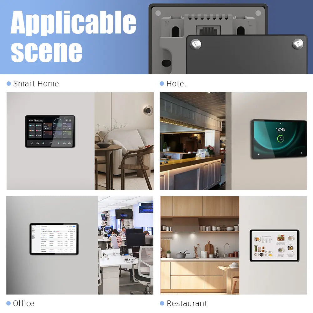 POE Magnetic Wall Mount with Charging Tablet holder for Samsung Galaxy Tab S10 Plus 12.4 wall charging station smart home - Zilvex