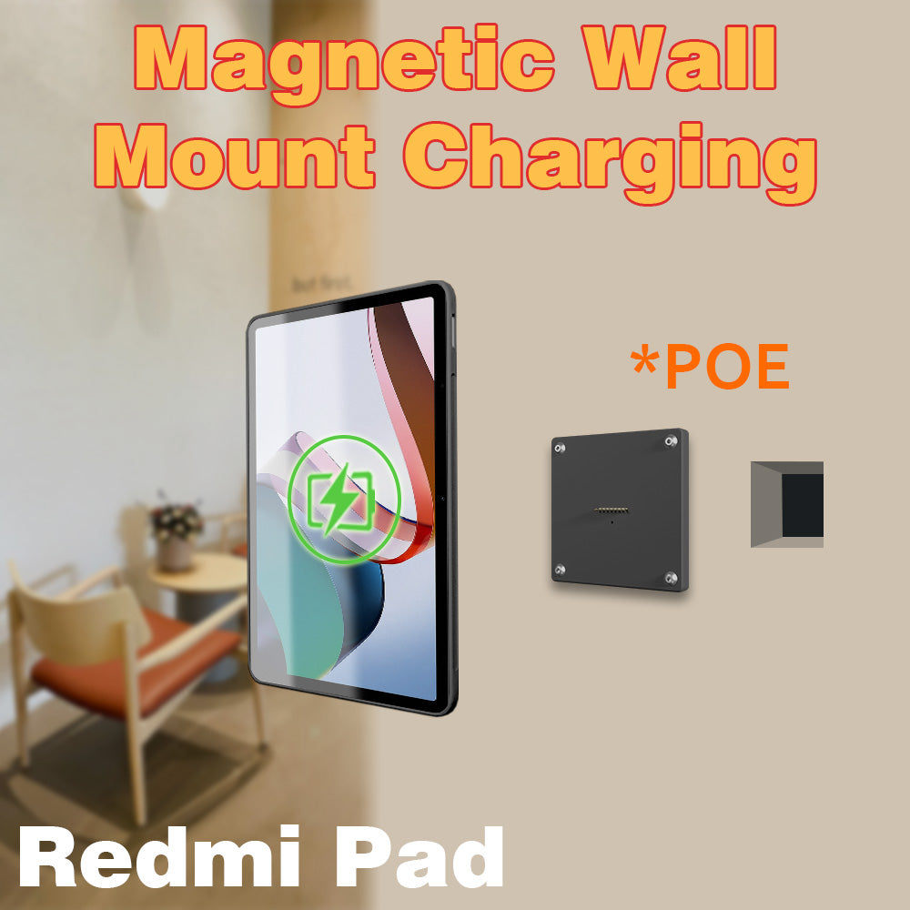 POE Wall Mount Charging for Redmi Pad Wall Station Wireless Charging Office Electronics Tablet Pad Stand Zilvex