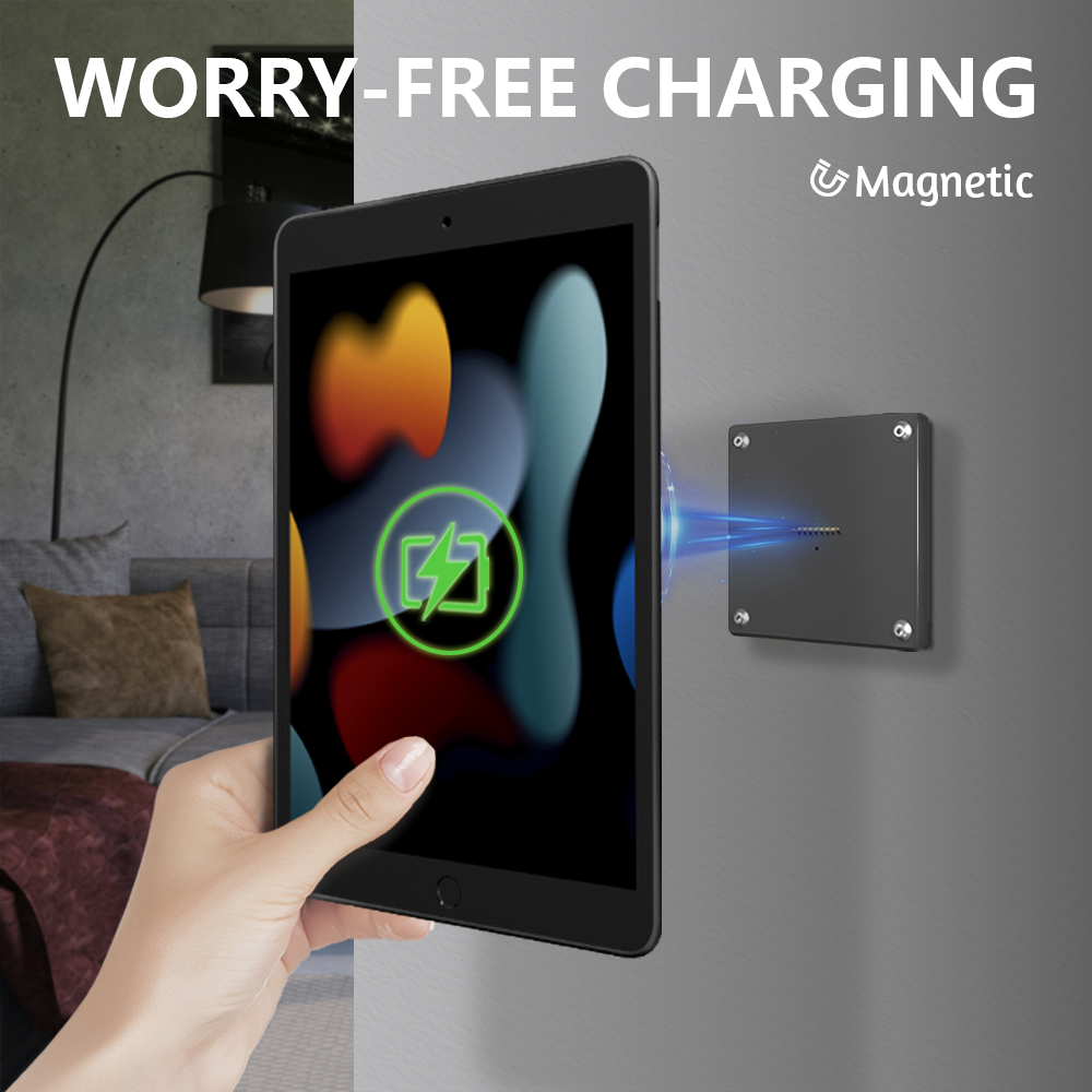Wall Mounted Charging for iPad 7/8/9th 10.2 Inch ipad Wall Station Wireless Charging Office Electronics Tablet iPad Stand