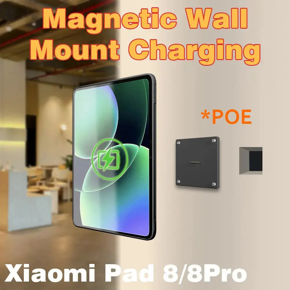 POE Wall Mount Charging for Xiaomi Pad 8/8 Pro 11.2inch Wall Station Wireless Charging Office Electronics Tablet Pad Stand Zilvex Zilvex
