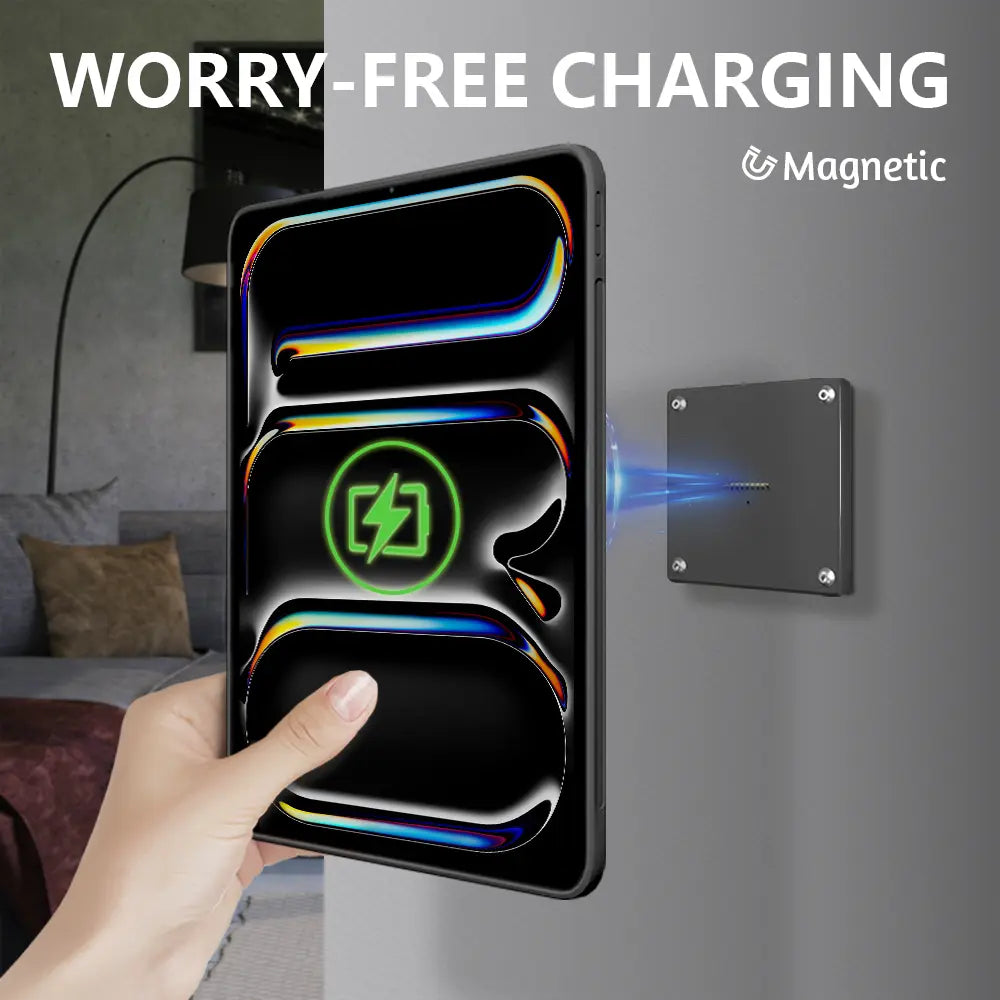 Wall Mount Fast Charger Tablet Magnetic for iPad Pro 11-in.(M4)  Supply 18W iPad stand Pro 11-in - Zilvex
