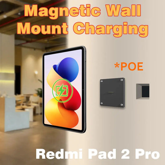 POE Wall Mount Charging for Redmi Pad 2 Pro Wall Station Wireless Charging Office Electronics Tablet Pad Stand Zilvex