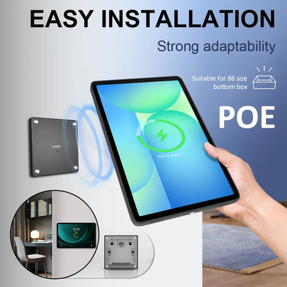 POE Tablet holder for Samsung Galaxy Tab S10 FE 10.9Inch full range wall charging station Wall mounted charging Smart - Zilvex