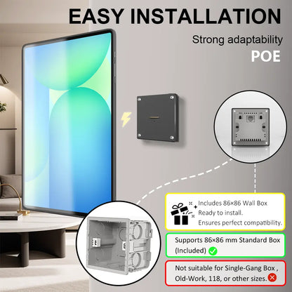 POE Tablet holder for Samsung Galaxy Tab S10 FE Plus 13.1Inch full range wall charging station Wall mounted charging Smart