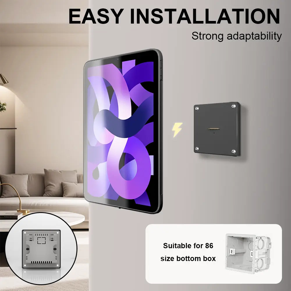 Magnetic Wall Mount with Charging Case ipad air4 air5 10.9Inch ipad Wall Station Wireless Charging Tablet  Stand emonita - Zilvex